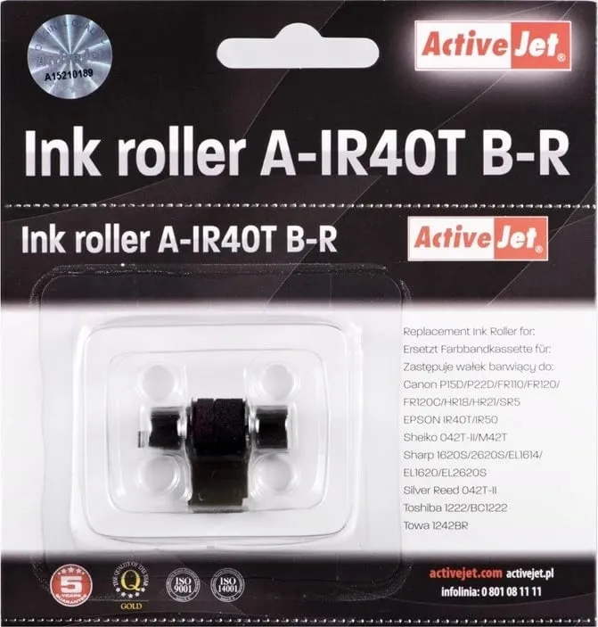 Set rroller ngjyra zëvendësuese për printer Activejet, 5 copë, e kuqe/e zezë - 1