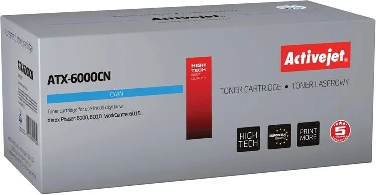Toner zëvendësues Activejet ATX-6000CN për printer Xerox, i kaltër - 1