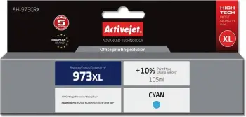 Ngjyrë për printer Activejet AH-973CRX (zëvendësim për HP 973XL F6T81AE), 105 ml, e kaltër