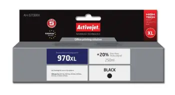 Ngjyrë për printer Activejet AH-970BRX (zëvendësim për HP 970XL CN625AE), 250 ml, e zezë