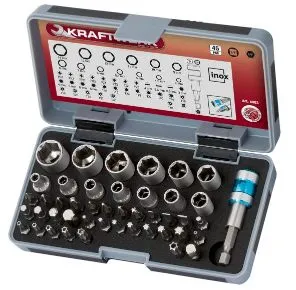 Set çelësash dhe bitësh Kraftwerk 4003 1/4 Zoll INOX 45-pjesësh - 1