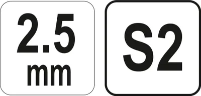 Çelës i tipit T Yato, 2.5 mm - 4