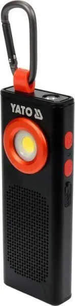 Elektrik dore Yato Work Flashlight, 500 lm, 2000mAh, me altoparlant