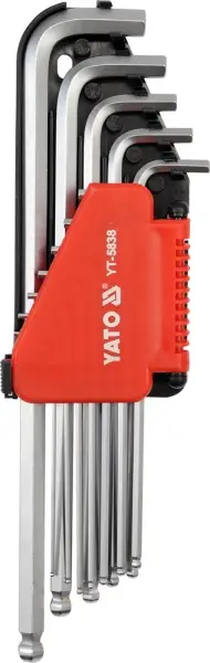 Set çelësash gjashtëkëndësh Yato YT-5838, tipi L, 1/16-3/8", 12 copë