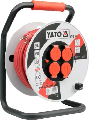 Rrotull me kabllo zgjatëse Yato, 30 m, 3x2.5mm²