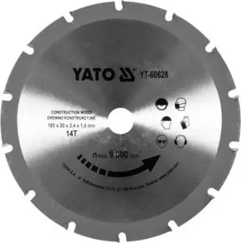 Disk gërryes Yato, 185x14x20 mm