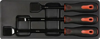 Set shpatullash për gasketë Yato YT, 3 copë, çelik CrV, dorezë ergonomike - 2