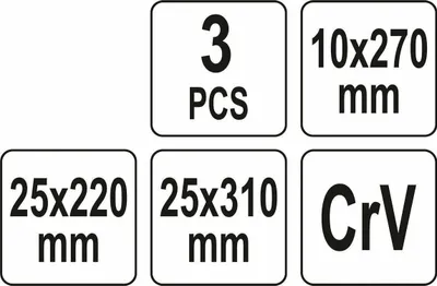 Set shpatullash për gasketë Yato YT, 3 copë, çelik CrV, dorezë ergonomike - 3