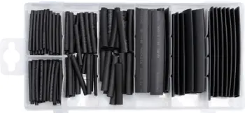 Set mëngësh Yato YT-06866, për tkurrje nga nxehtësia, 127 copë, të zeza