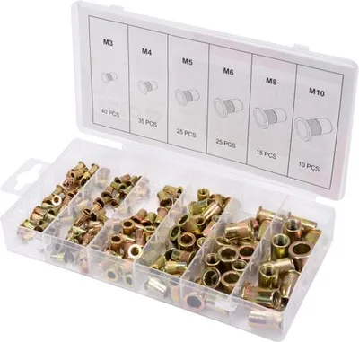 Set dado ribatinash çeliku Yato YT-36481 M3-M10, 150 copë - 1