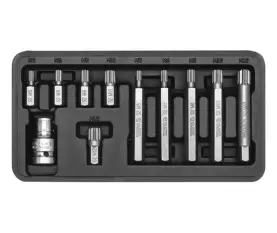 Set majash për kaçavidë Yato Spline M5-M12, 11 copë