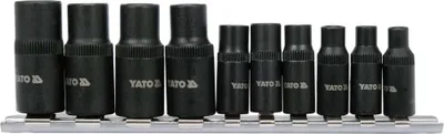 Set adapterësh për tapa Yato, 1/4", 3/8", 10 copë - 1