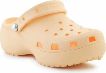 Sandale platforme Crocs për femra, portokalli