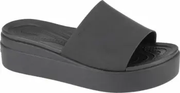Sandale grash Crocs Brooklyn Platform Slide W 208728-001, platformë 45 mm, të zeza
