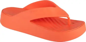 Shapka me platformë Crocs Gataway Platform Flip Flop W 209410-84F, për femra, portokalli