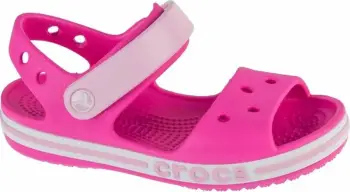 Sandale fëmijësh Crocs Bayaband Sandal Jr 211054-6QQ, me velcro, rozë