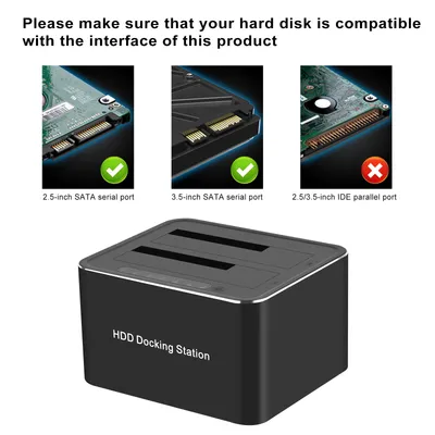 Docking Station TECH TIME Hard Drive Dock 201 - 2