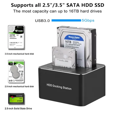Docking Station TECH TIME Hard Drive Dock 201 - 3