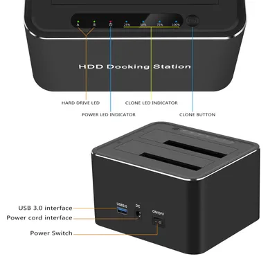 Docking Station TECH TIME Hard Drive Dock 201 - 5