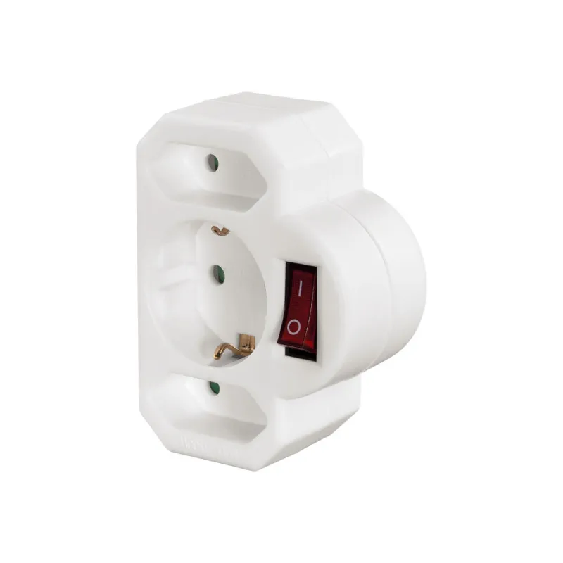 Socket Adapter 3-Way Switch - 2