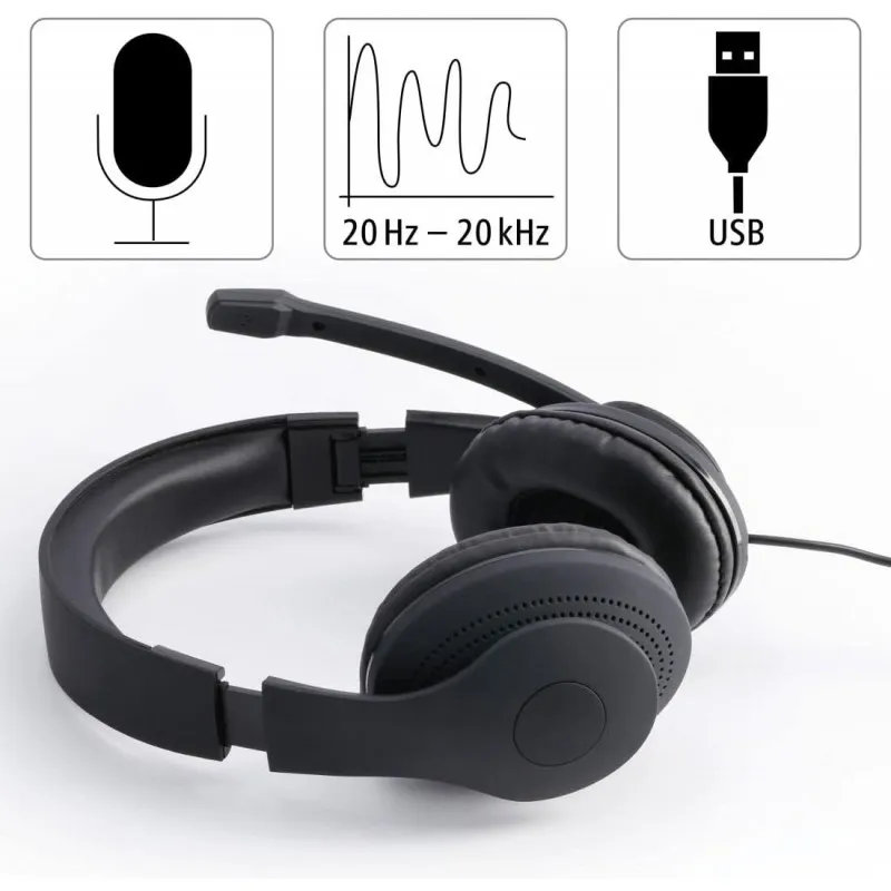Hama "HS-USB300" PC Office Headset - 3