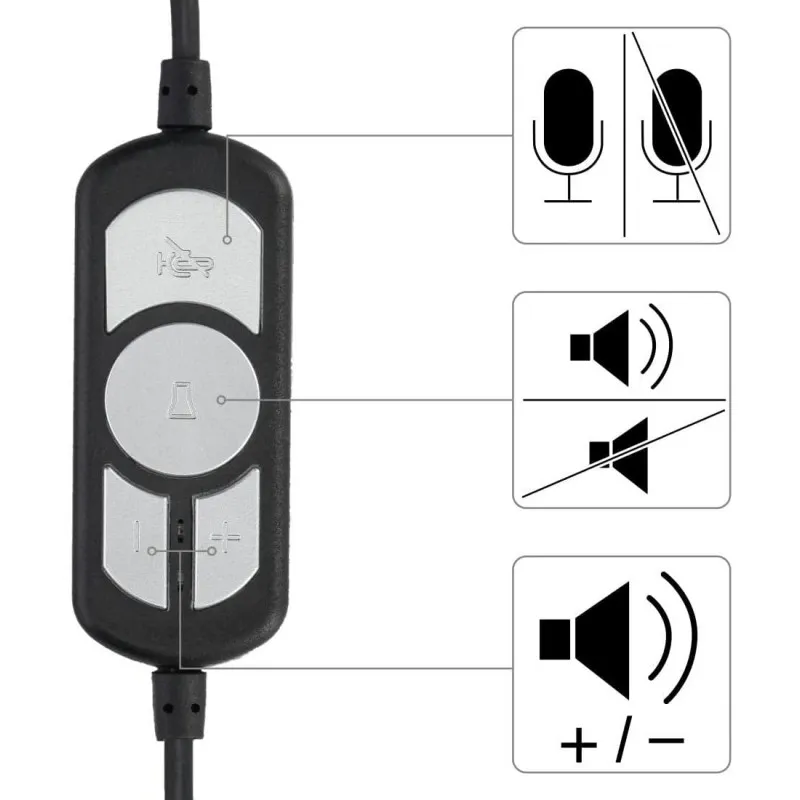 Hama "HS-USB300" PC Office Headset - 4