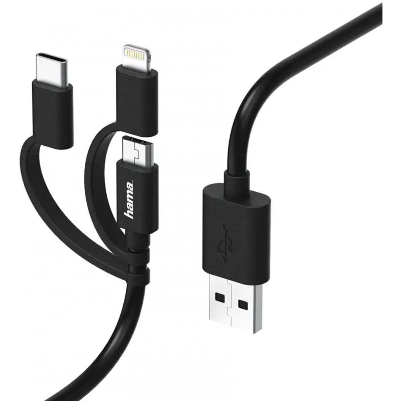HAMA 3-in-1 Micro USB Cable - 1