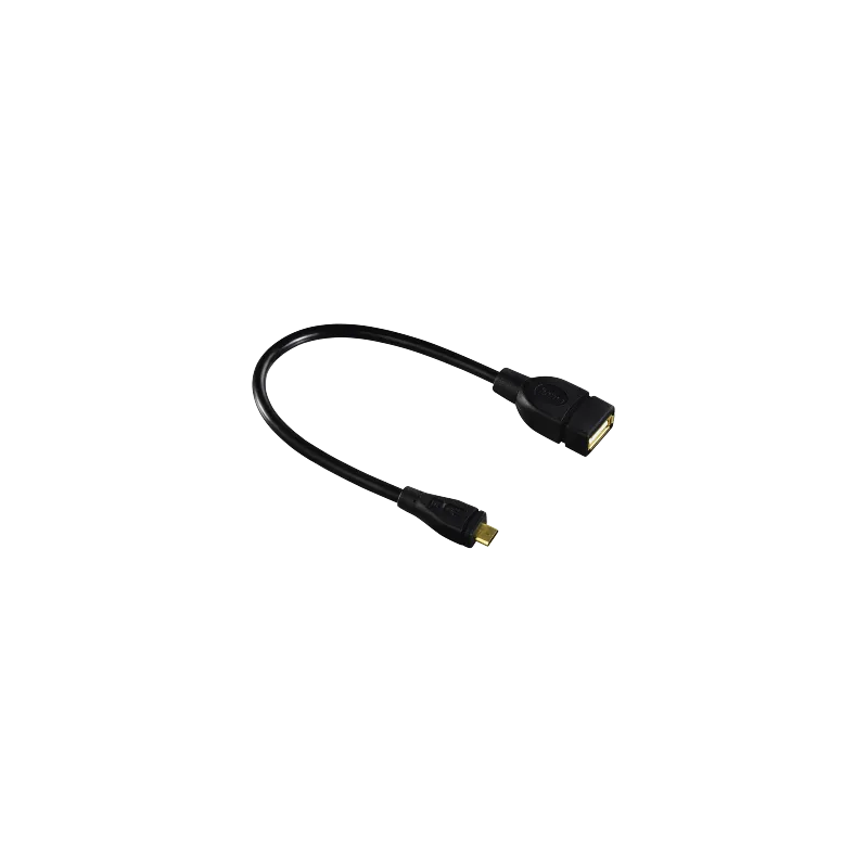 Hama USB 2.0 OTG Adapter Cable, micro plug - A socket, black, 0.15m - 1