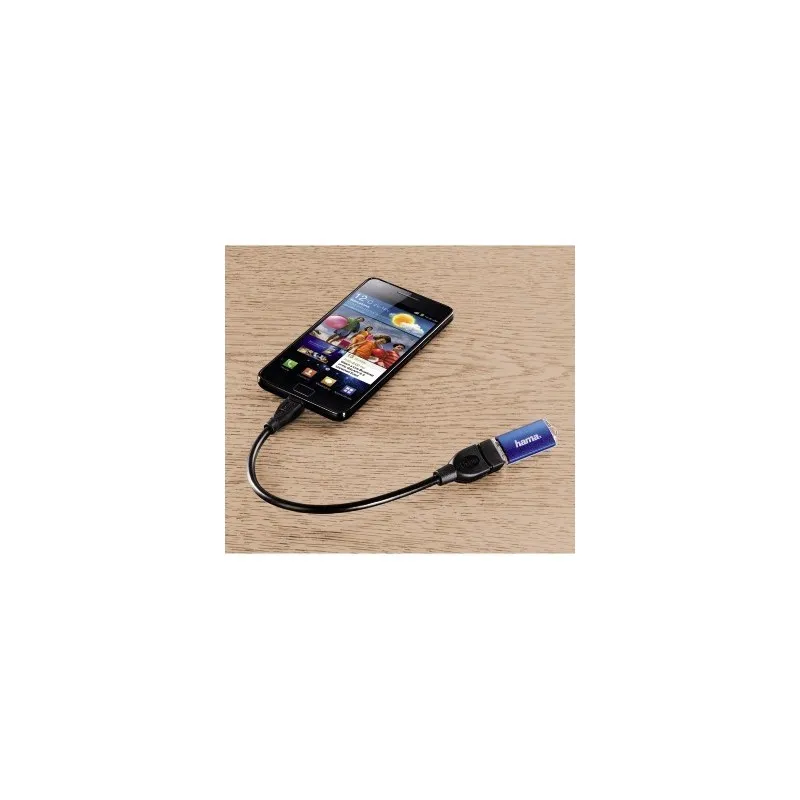 Hama USB 2.0 OTG Adapter Cable, micro plug - A socket, black, 0.15m - 5