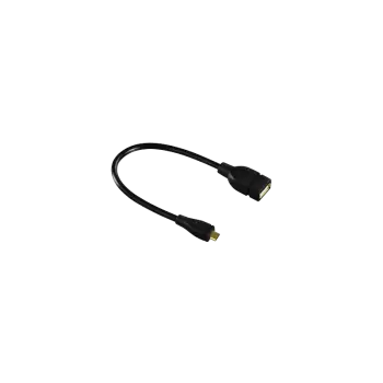 Hama USB 2.0 OTG Adapter Cable, micro plug - A socket, black, 0.15m