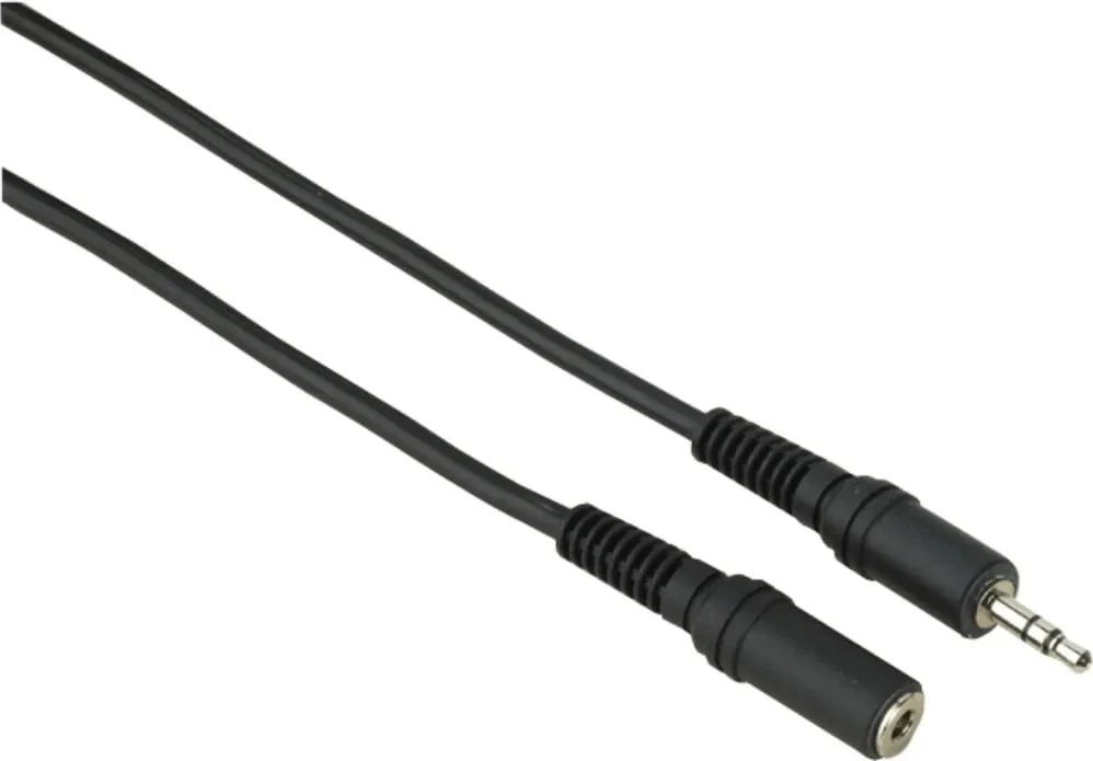HAMA AUDIO CABLE, 3.5 MM JACK PLUG/SOCKET, STEREO, 2.5M - 1