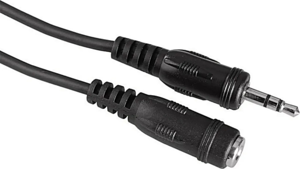 HAMA AUDIO CABLE, 3.5 MM JACK PLUG/SOCKET, STEREO, 2.5M - 5