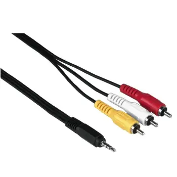 Hama Video Connection Cable, 4-pin 3.5 mm Jack Plug-3 RCA (phono) Plugs, 1.5m