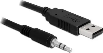 Kabllo Delock USB-A në Mini Jack 3.5 mm, 1.8 m, e zezë