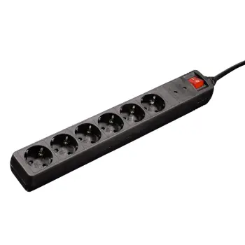 Kabllo vazhduese Hama 00047779, surge protection, 6 dalje, 1.4m, e zezë