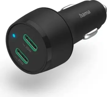 Karikues i shpejtë Hama, për veturë, 2 porte USB-C/Qualcomm, 45 W, i zi