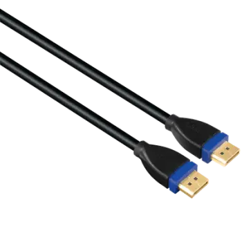 Kabllo Hama DisplayPort , veshur me ar, mbrojtje të dyfisht, 1.8m, 78442