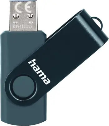 USB Hama "Rotate", 3.0, 64GB, 70MB/s, kaltër e errët, 182464