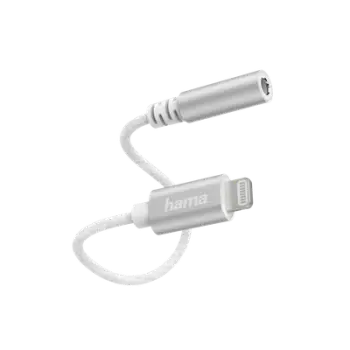 Kabllo Hama, lightning në 3,5 mm audio jack, e bardhë, 201523