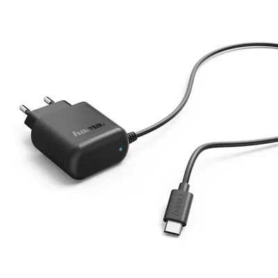 Karikues Hama per Smartphone, USB-C, 3 A, zezë, 1m 173617 - 2