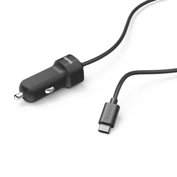 Karikues Hama për veturë, USB-C, 3 A, zezë, 1m, 173618