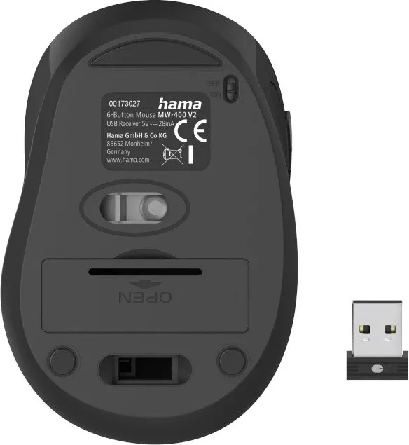 Maus me wireless Hama, i zi/i kaltër - 2