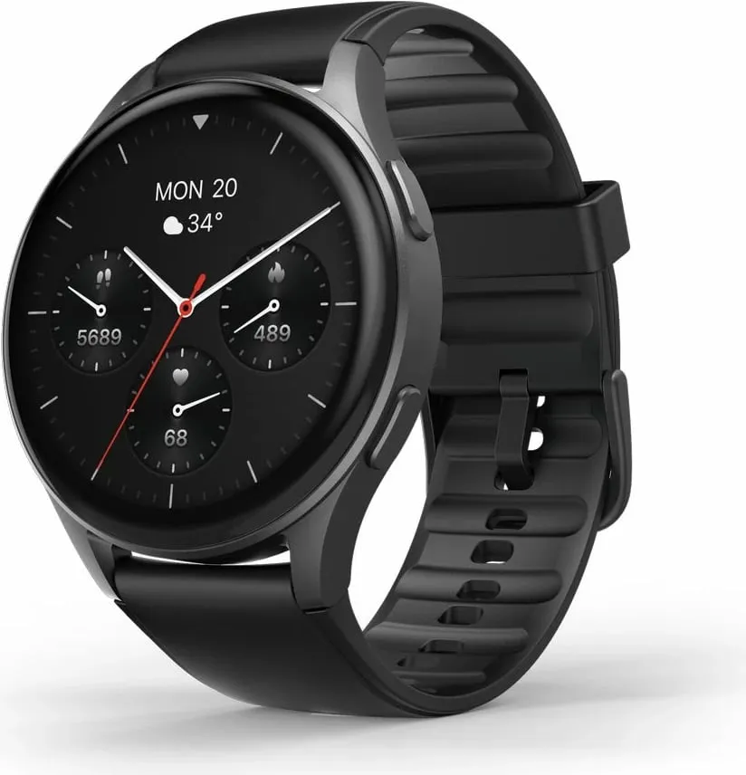 Smartwatch Hama 8900 GPS AMOLED 1.43", rrip silikoni, e zezë - 2