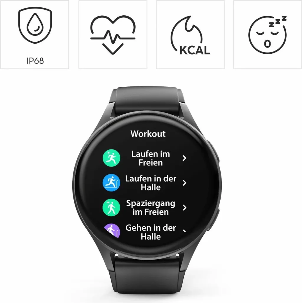 Smartwatch Hama 8900 GPS AMOLED 1.43", rrip silikoni, e zezë - 3