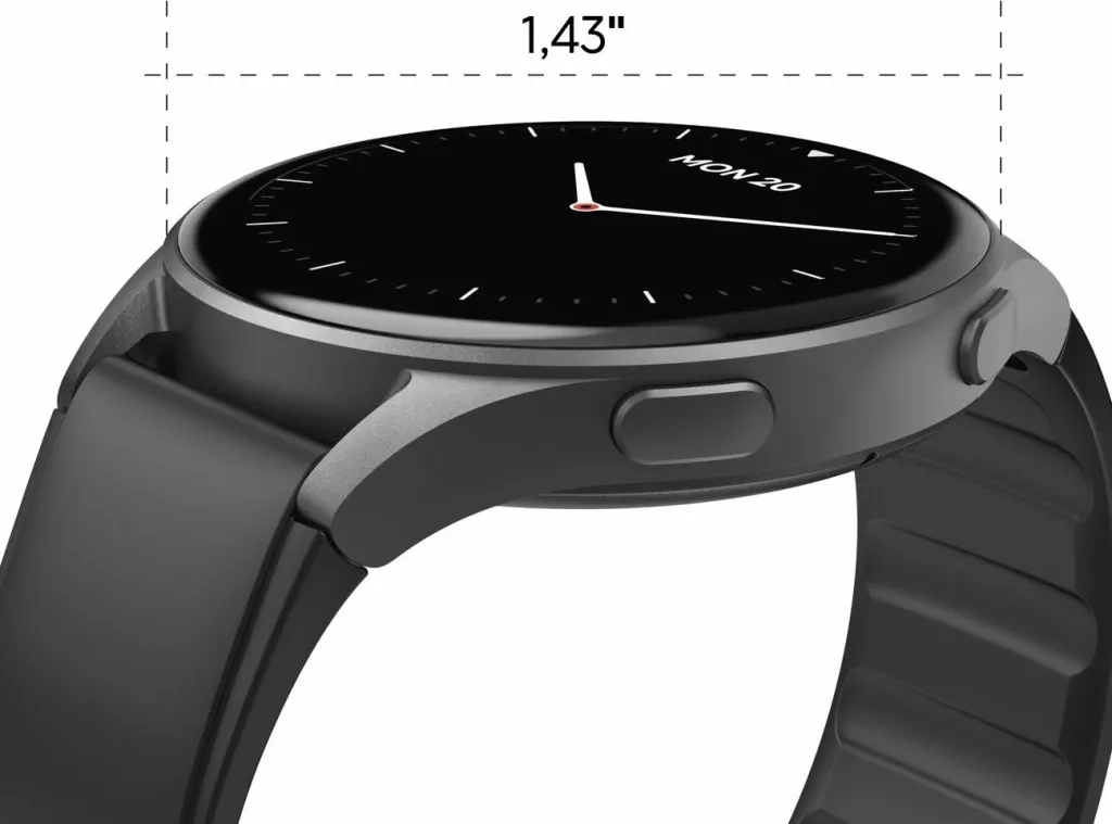 Smartwatch Hama 8900 GPS AMOLED 1.43", rrip silikoni, e zezë - 4