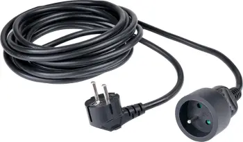 Zgjatues Hama Standard, 5m, plastikë, prizë EU, i zi