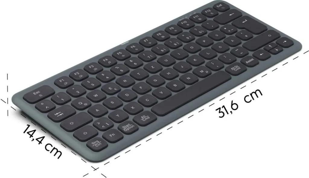Tastierë Hama WK-500, multi-device, wireless, e zezë-gri - 2