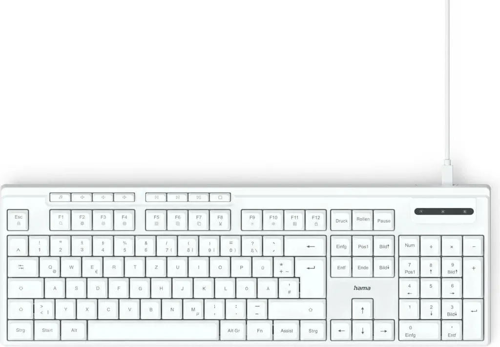 Tastierë Hama CK-200, USB, e bardhë - 1