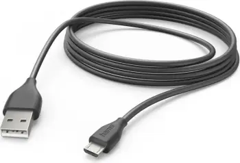 Kabllo USB-A në Micro-B, Hama, 00201588, 3 m, e zezë