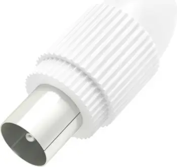 Wtyk antenowy Hama, mini-jack 3.5mm (4pin), bardhë